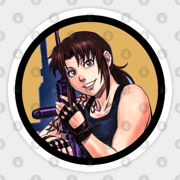 revy black lagoon Sticker by Sparkledoom